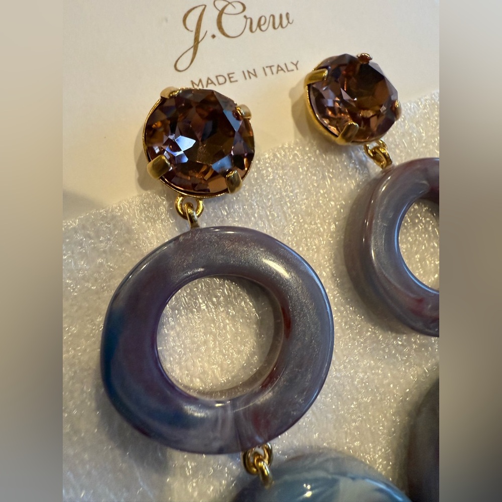 J. Crew Round Drop Dangle Earrings, NWT - Picture 5 of 8